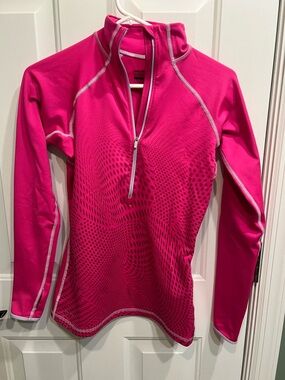 Bright Pink Nike Pro Half-Zip Athletic Pullover